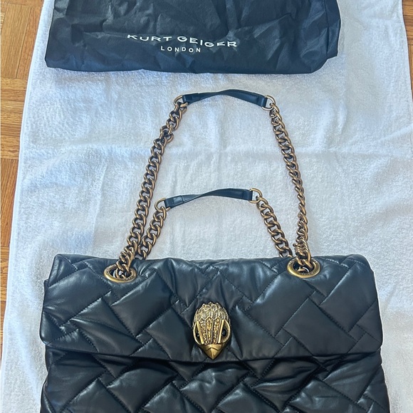 Kurt Geiger Handbags - Kurt Geiger Black Quilted XXL Kensington Bag